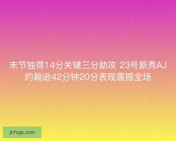 末节独得14分关键三分助攻 23号新秀AJ约翰逊42分钟20分表现震撼全场